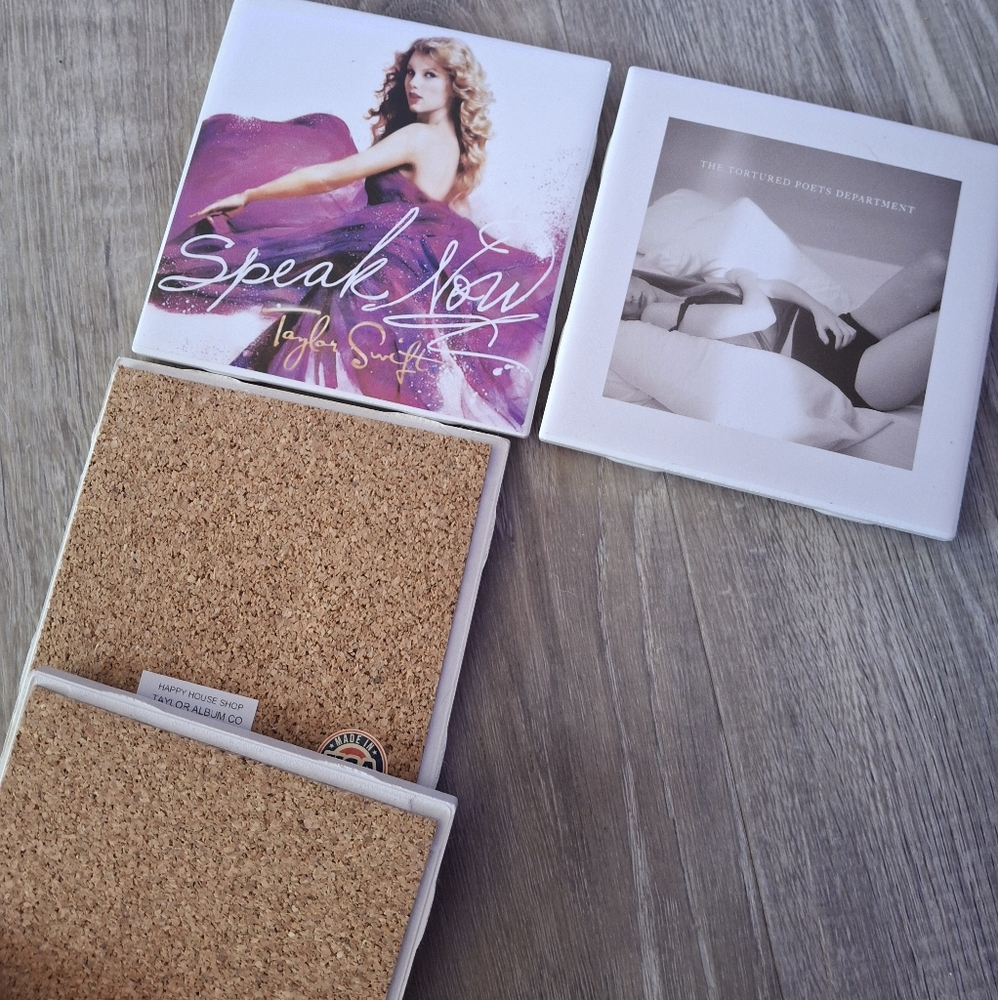 Taylor Swift Coasters T.S. Speak Now Tortured Poets Album Cover Fearless New